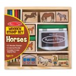 Melissa & Doug Tampons en bois Horses