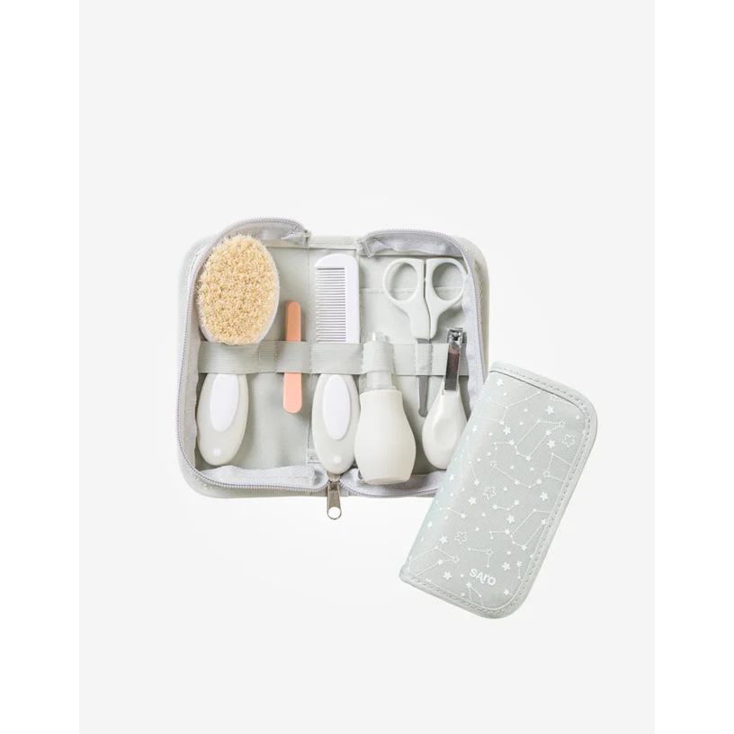 0945-gris-1 Trousse de toilette pour bébé 10pcs Gris – Image 1