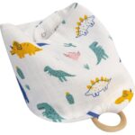 Babyjem 678- Bavoir Bandana  Anneaux de Dentition Bois Dino