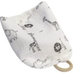 Babyjem  678-  Bavoir Bandana  Anneaux de Dentition Bois Zoo