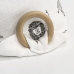 Babyjem  678-  Bavoir Bandana  Anneaux de Dentition Bois Zoo – Image 3