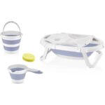 Babyjem 596-+Baignoire Pliable Bleu avec accessoires