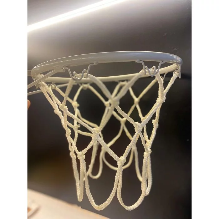 anneau de basket ball en metal en gris Claire – Image 3