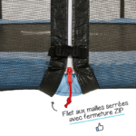 Trampoline avec filet FUNNI 250  Bleu Glacier – Image 4