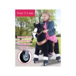 Ponycycle Noir avec son et frein 3-5ans