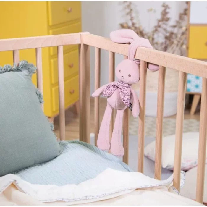 Doudou Pantin Lapin Rose 25 cm – Image 2