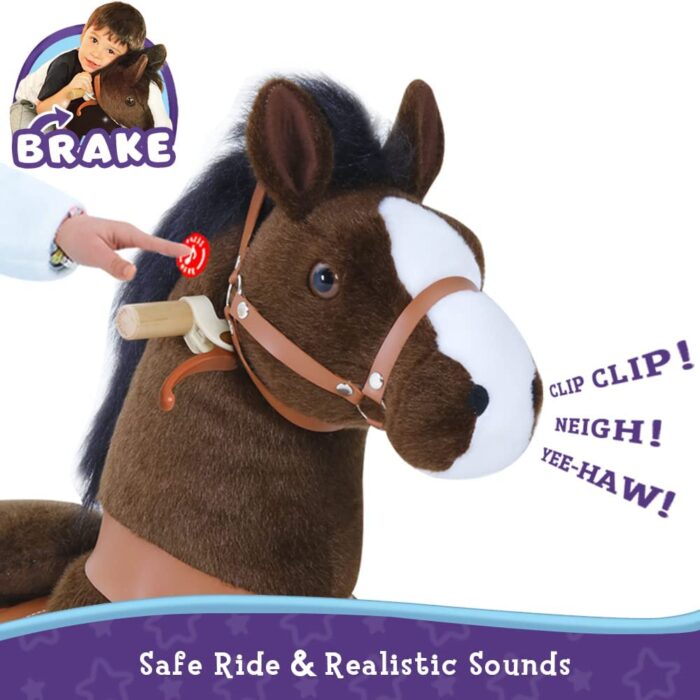 Pony Cycle Chocolat Brun avec Sons et Frien 4-9ans – Image 3