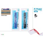 Blister Marqueur Permanent Double Pointe  Noir/Bleu/Rouge