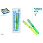 Blister 2 Marqueurs de cire Fluorescents Rétractables