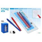 Blister 2 Feutres  Pointes Fines  (Bleu/Rouge)