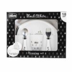 Chicco set de repas baleine junior noir/blanc 5 pièces