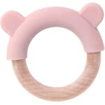 Jouet-anneau dentaire sensoriel "Petites oreilles"- rose