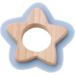 Jouet-anneau dentaire sensoriel "Étoile" bleu