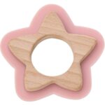 Jouet-anneau dentaire sensoriel "Étoile" rose