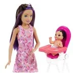 Barbie Skipper Babysitter Playset Brown/Purple Hair – Image 3