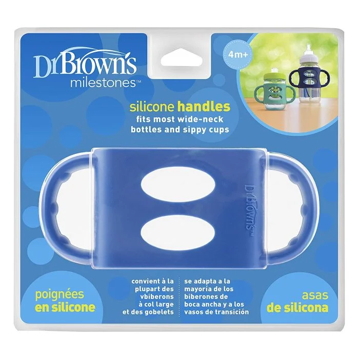 Dr Brown's Poignées en silicone col large Bleu – Image 2