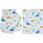 Babyjem 378- Pack de 2 Langes en Mousseline Dinosaures