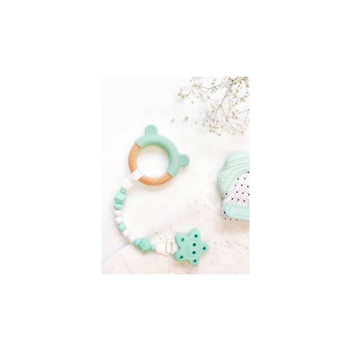 Porte-sucette silicone "Petite Étoile" - menthe – Image 2