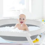 Babyjem 596-Baignoire Pliable Gris avec accessoires – Image 2