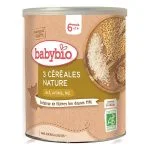 Babybio Trois Céréales Nature Blé Avoine Riz 220G
