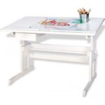 Pinolino Bureau enfant Lena, pin, lasuré blanc L 109 x P 58 x H 70