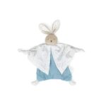 Doudou Lapin Bleu Coton Bio
