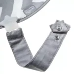 Babyjem 453-Bavoir bébé avec accroche-sucette Gris cercles – Image 2