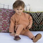 Ensemble Kimono en maille côtelée Abri -6mois