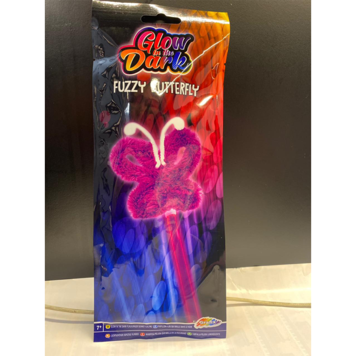 glow in the dark fuzzy butterfly