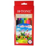 Crayons de Couleur Hexagonal Long  H-Tone 12 couleurs