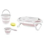 Babyjem 596- Baignoire Pliable Rose avec accessoires