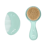 Brosse et peigne en soies naturelles -menthe