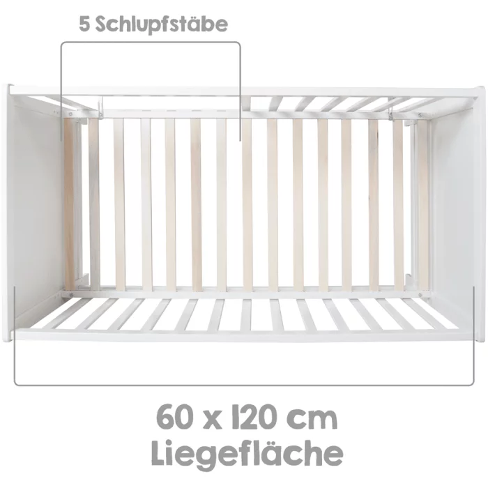 roba Lit cododo bois blanc 60x120 cm – Image 4