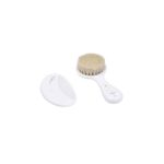 Brosse et peigne en soies naturelles - blanc – Image 2
