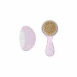 Brosse et peigne en soies naturelles -rose