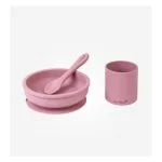Set d’alimentation Party 3pcs Silicone Rose