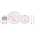 Coffret Repas 5 pcs Jungle Party Flamant Rose