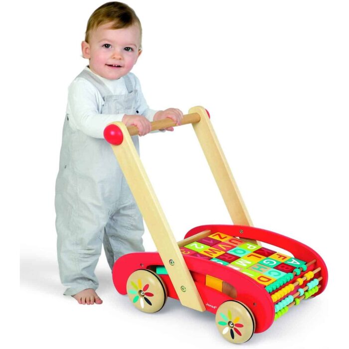 Trotteur en bois ABC BUGGY TATOO - 30 CUBES – Image 2