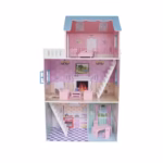 Maison de poupée en bois - colorée avec 10 meubles-TY10096 – Image 2