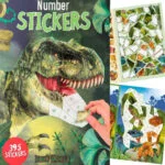 Dino World Number Sticker