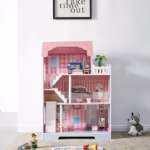 Maison de poupée en bois  avec 16 pcs accessoires-TYDH009 – Image 3