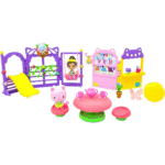 Gabby’s Dollhouse Kitty Fairy Garden Party, 18-Piece Playset with 3