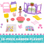 Gabby’s Dollhouse Kitty Fairy Garden Party, 18-Piece Playset with 3 – Image 4