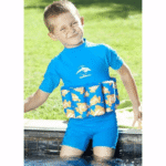 KONFIDENCE FLOATSUIT LYCRA BUOYANT AID TO SWIMMING BLUE CYAN CLOWNFISH 4-5 YEARS – Image 2