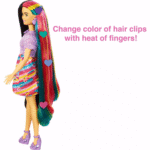 Barbie totally hair pop in hartprint jurk – Image 3