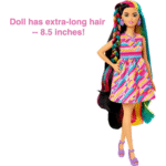 Barbie totally hair pop in hartprint jurk – Image 5