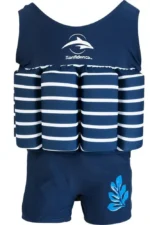KONFIDENCE FLOATSUIT LYCRA BUOYANT AID TO SWIMMING NAVY BRETON STRIPE 2-3