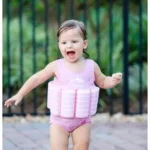 KONFIDENCE FLOATSUIT LYCRA BUOYANT AID TO SWIMMING PINK SEA FRIENDS 1-2 YEARS