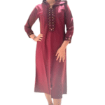 Djellaba brodée bordeaux 16 ans