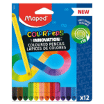Boîte de 12 Crayons Cire color'peps Infinity garni